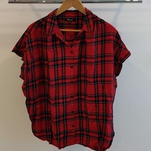 Madewell red plaid shirt